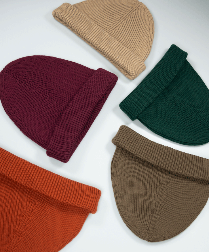 Bonnet En Laine Mérinos Bordeaux - Le Burgien, Par Tony & Paul - Fabriqué En Italie