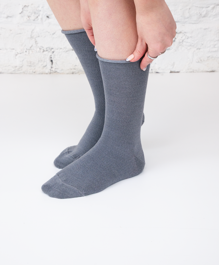 Chaussettes roulottées en laine mérinos