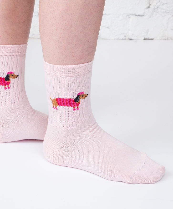 Chaussettes mi-hautes teckel -