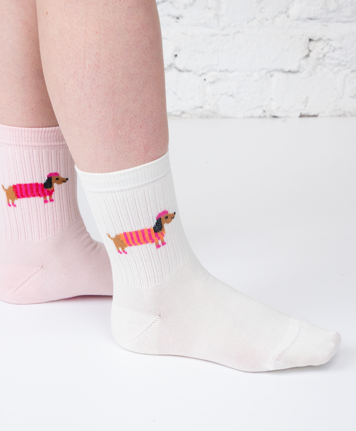 Chaussettes mi-hautes teckel -