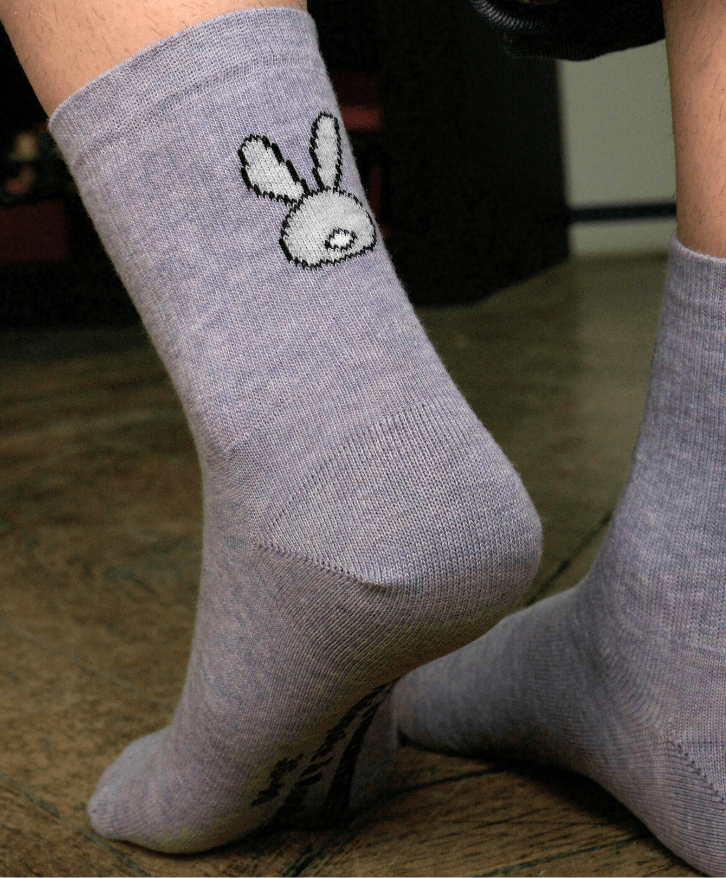 Chaussettes mi-hautes lapinou - Chaussettes mi-hautes lapinou