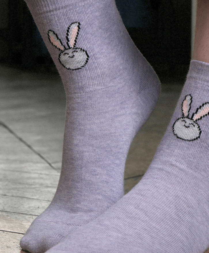 Chaussettes mi-hautes lapinou - Chaussettes mi-hautes lapinou