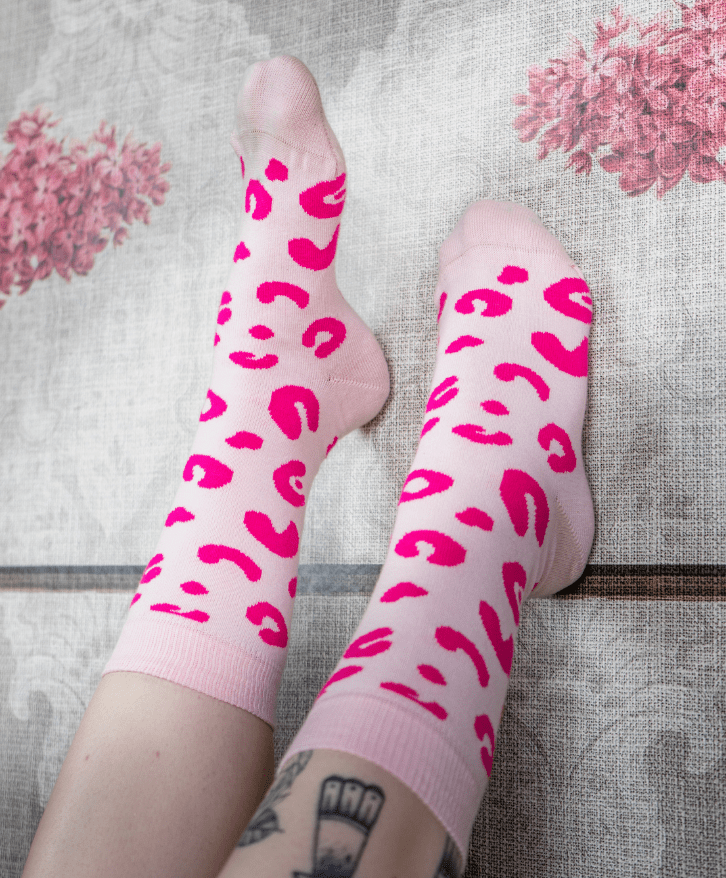 Chaussettes hautes léopard - Chaussettes hautes léopard