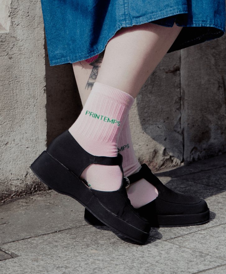 Chaussettes mi-hautes printemps -