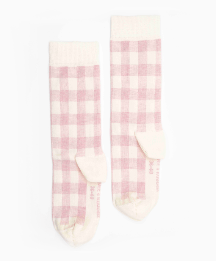 Chaussettes vichy en coton bio - Chaussettes vichy en coton bio