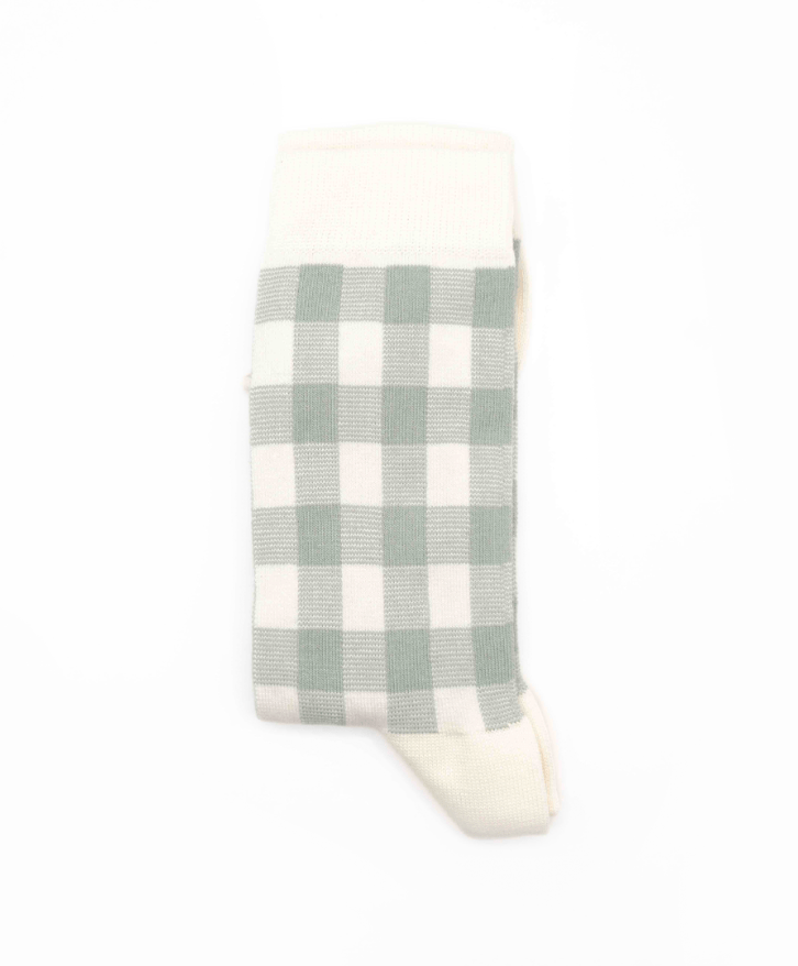 Chaussettes vichy en coton bio - Chaussettes vichy en coton bio