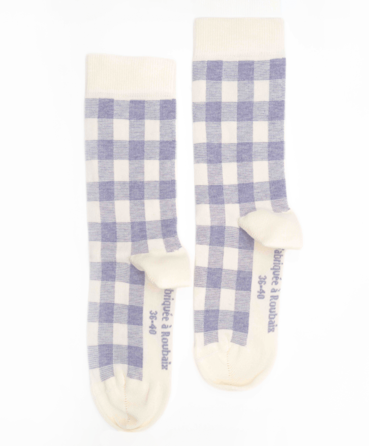 Chaussettes vichy en coton bio - Chaussettes vichy en coton bio