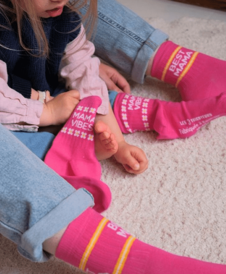 Chaussettes Best Mama en coton bio -