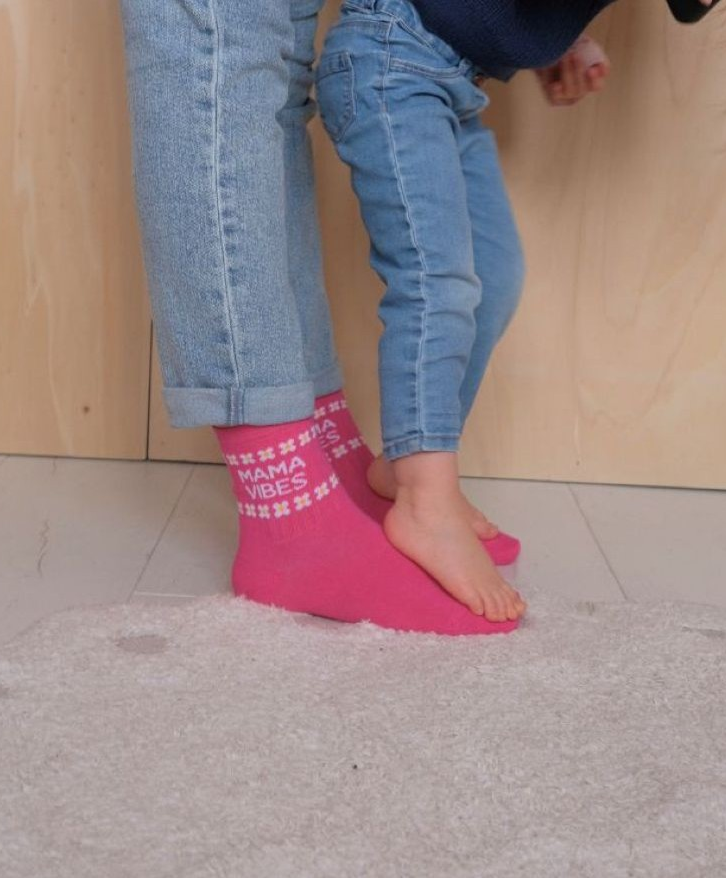 Chaussettes mama vibes en coton bio -