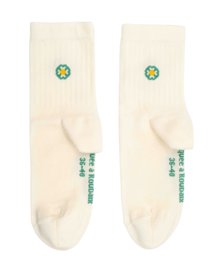 Chaussettes mi-hautes fleur - Chaussettes mi-hautes fleur
