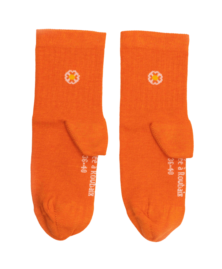Chaussettes mi-hautes fleur - Chaussettes mi-hautes fleur