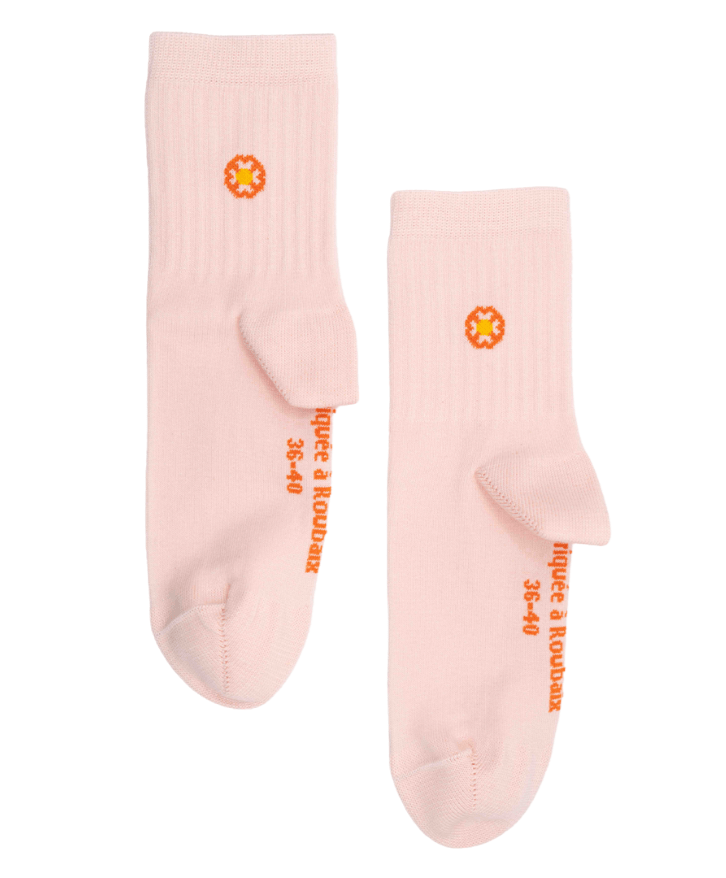 Chaussettes mi-hautes fleur - Chaussettes mi-hautes fleur