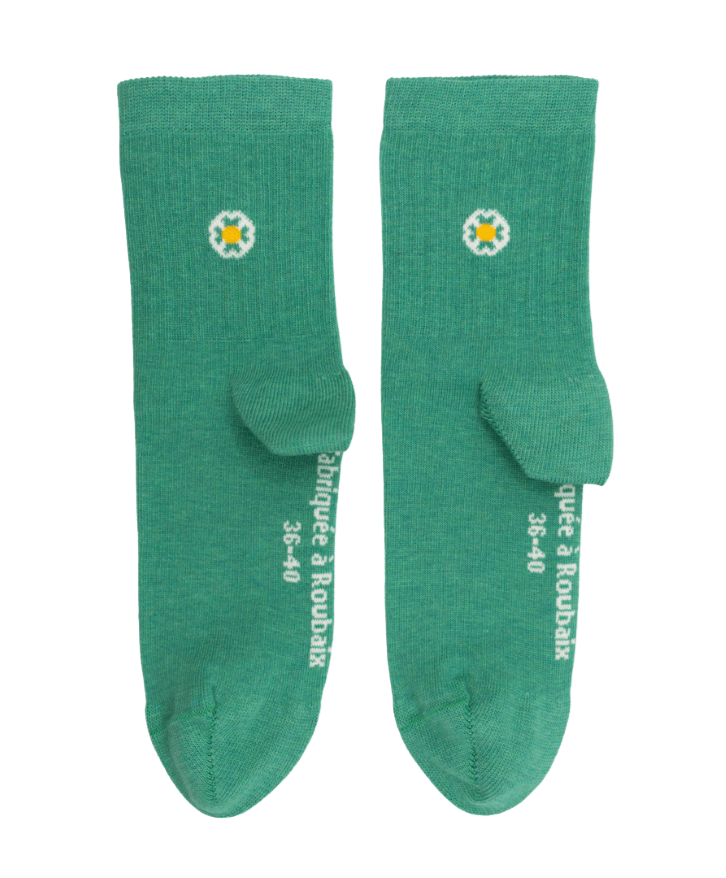 Chaussettes mi-hautes fleur - Chaussettes mi-hautes fleur