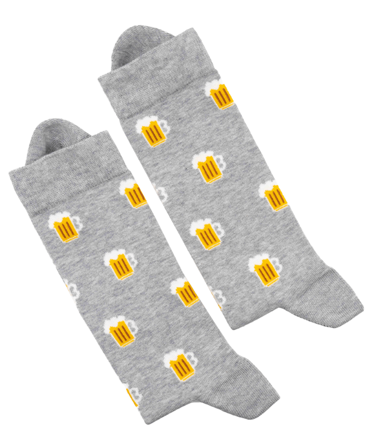 Chaussettes hautes motifs chope -