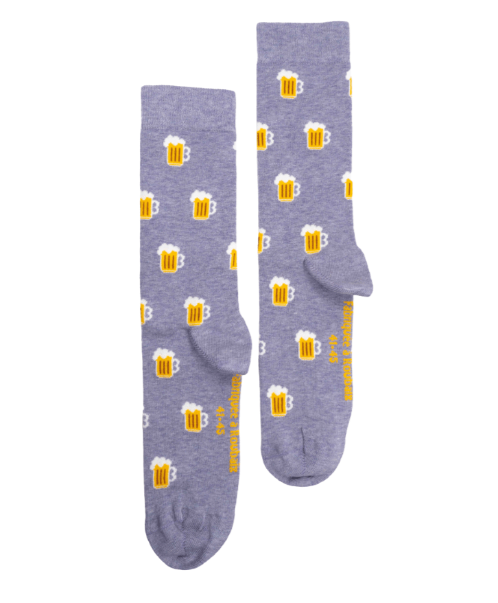 Chaussettes hautes motifs chope -