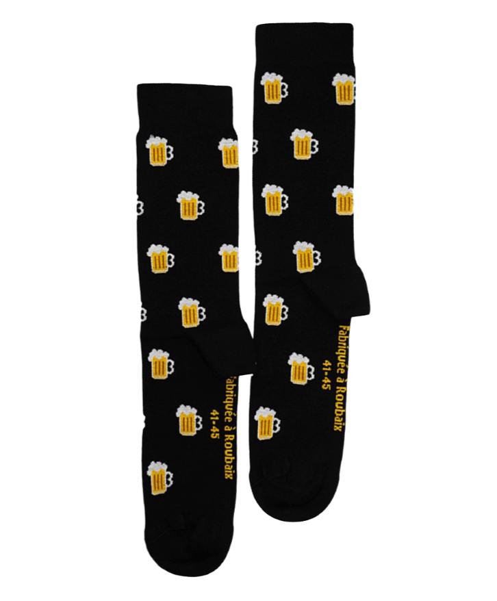 Chaussettes hautes motifs chope -