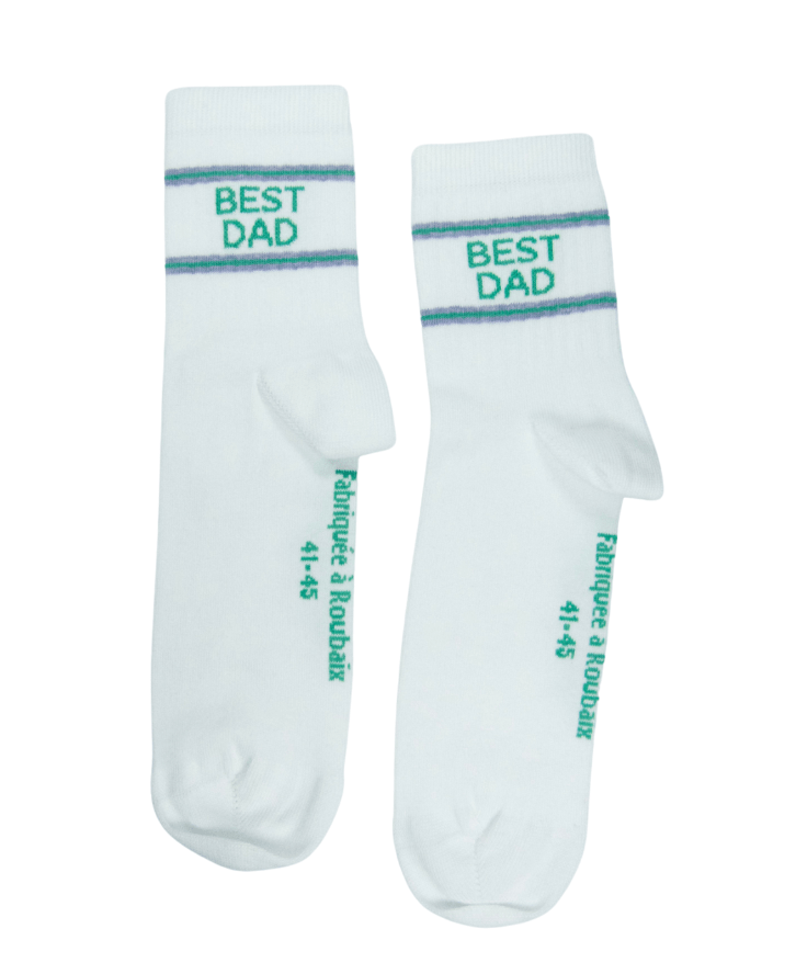 Chaussettes mi-hautes Best Dad en coton bio -