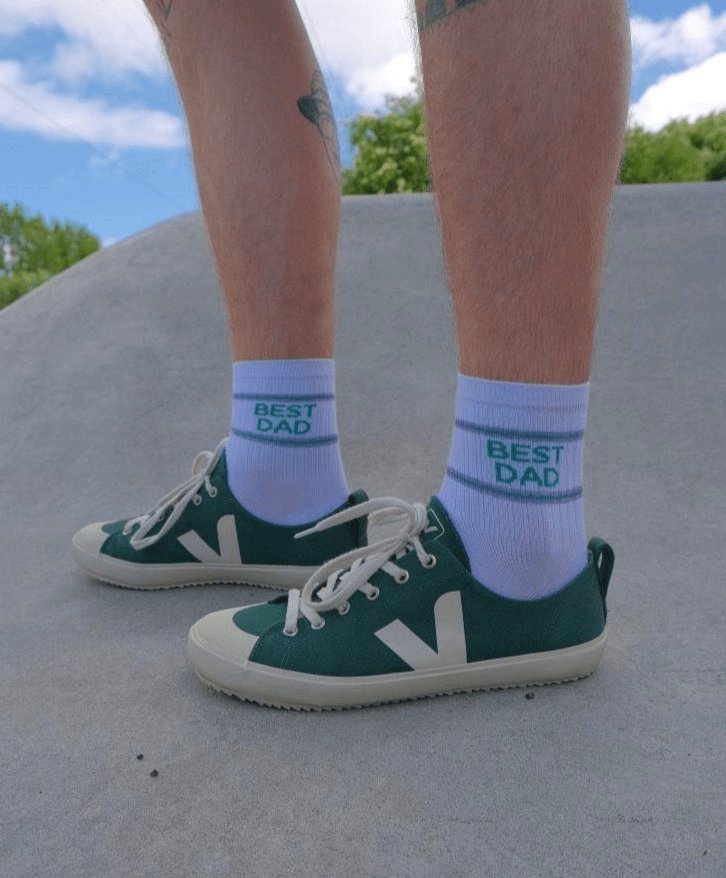 Chaussettes mi-hautes Best Dad en coton bio - Chaussettes mi-hautes Best Dad en coton bio