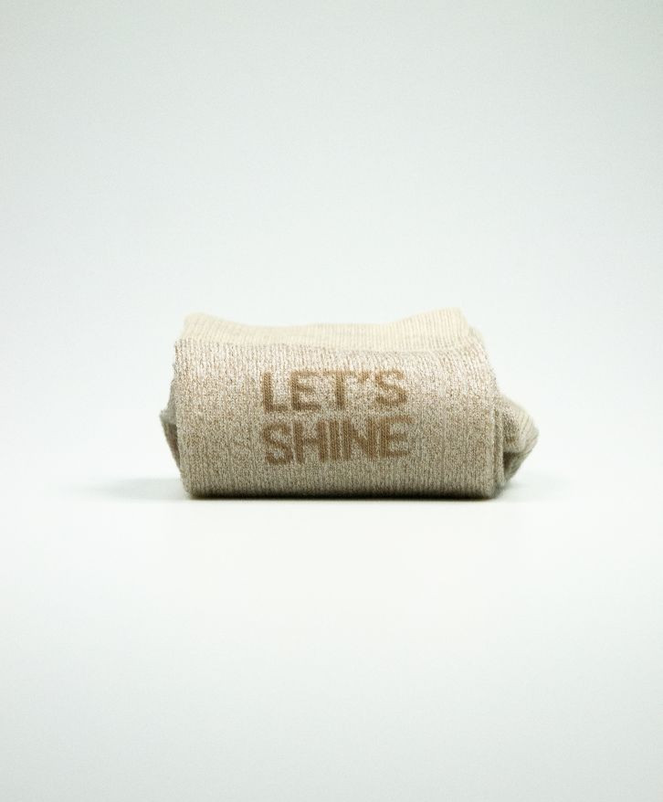 Chaussettes côtelées paillettes "Let's Shine" - Chaussettes côtelées paillettes "Let's Shine"
