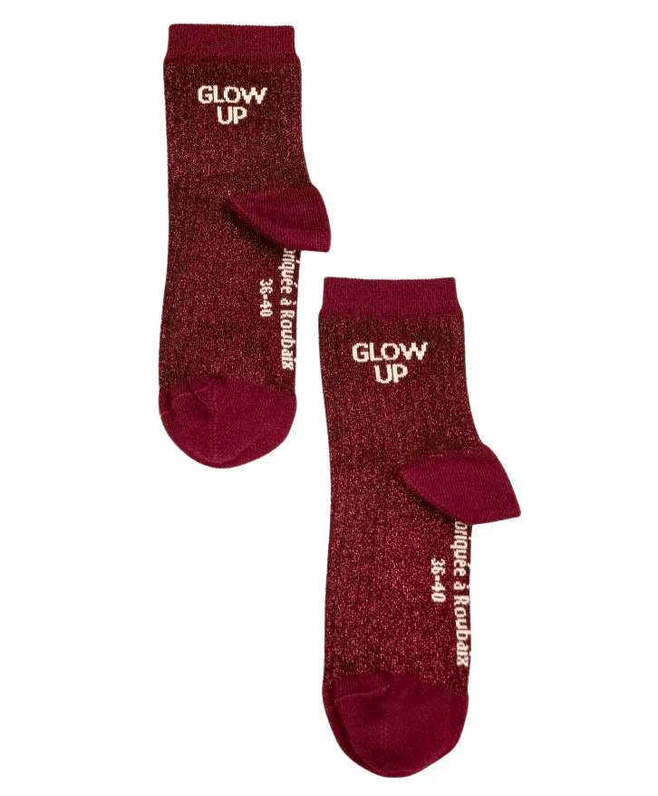 Chaussettes côtelées paillettes "Glow up" - Chaussettes côtelées paillettes "Glow up"