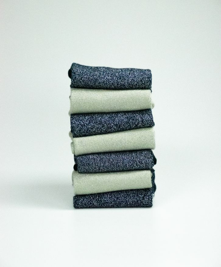 Semainier bicolore à paillettes -