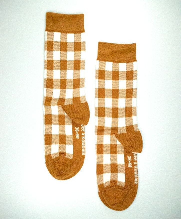 Chaussettes vichy fantaisie - Chaussettes vichy fantaisie