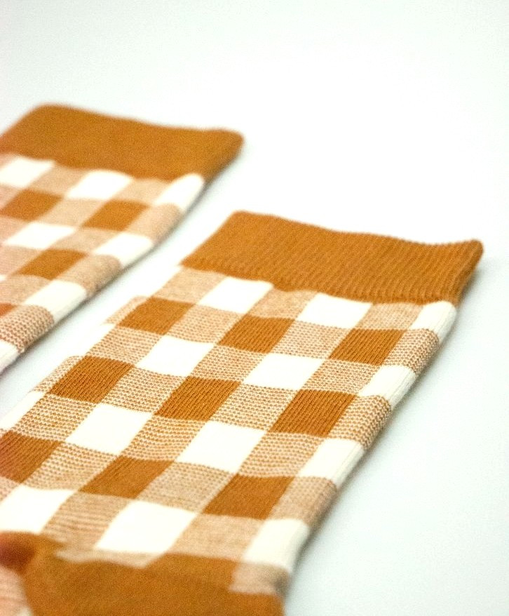 Chaussettes vichy fantaisie -