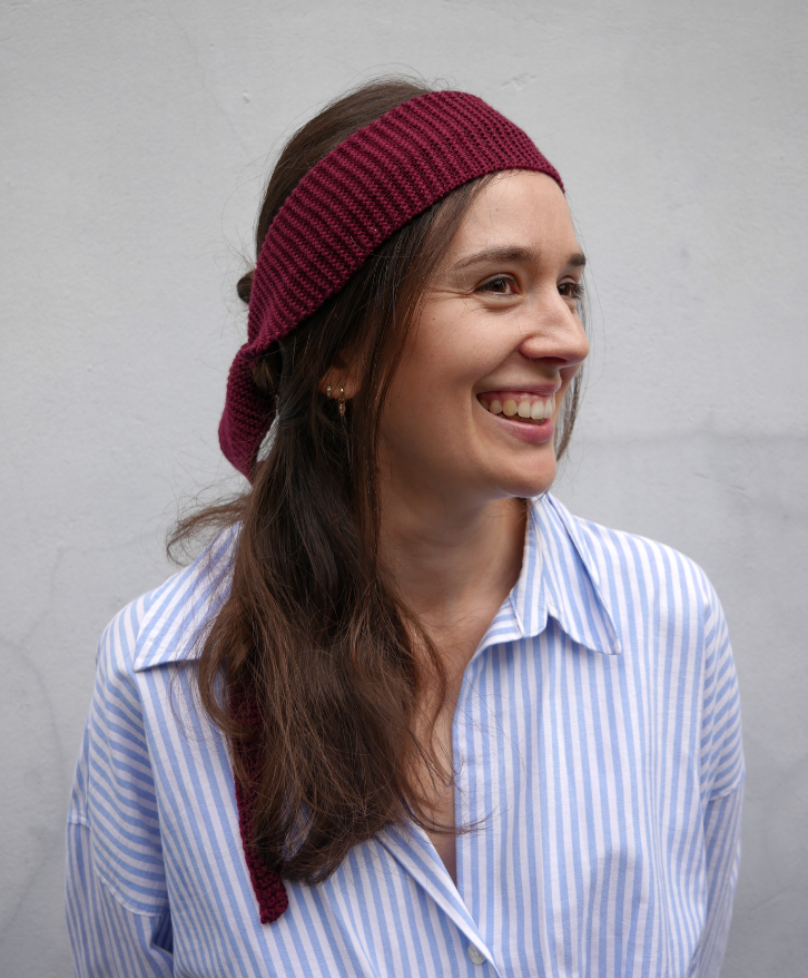 Foulard en laine mérinos bordeaux -