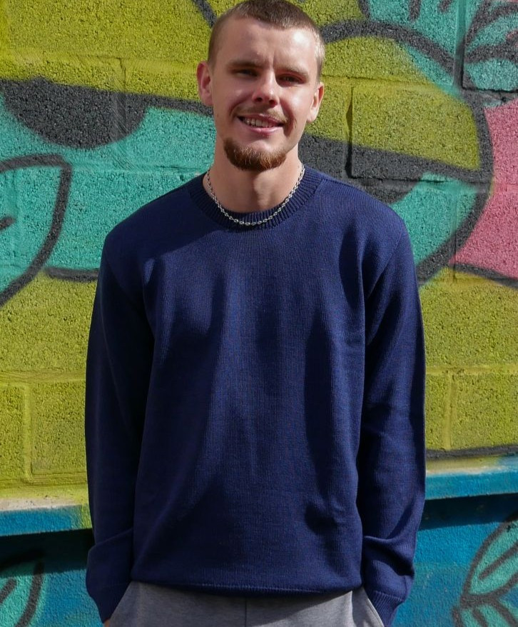 Pull mérinos uni homme