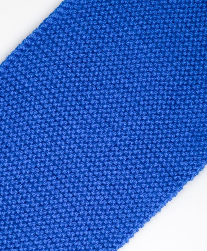 Foulard en laine mérinos bleu électrique - Foulard en laine mérinos bleu électrique