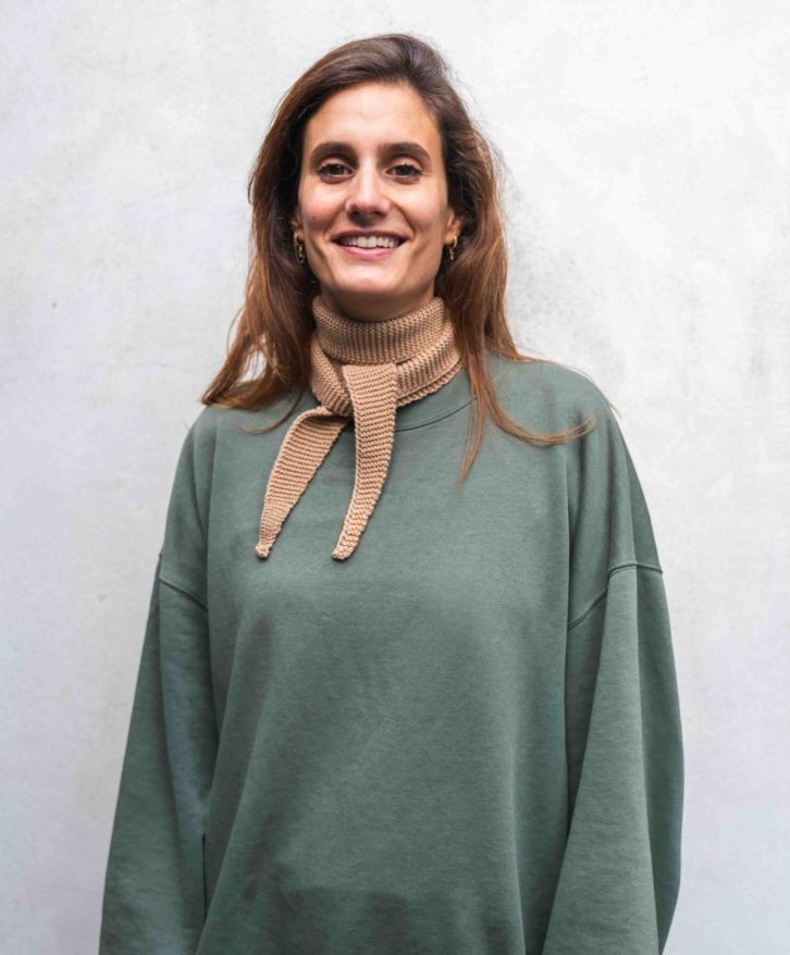 Foulard en laine mérinos sable -