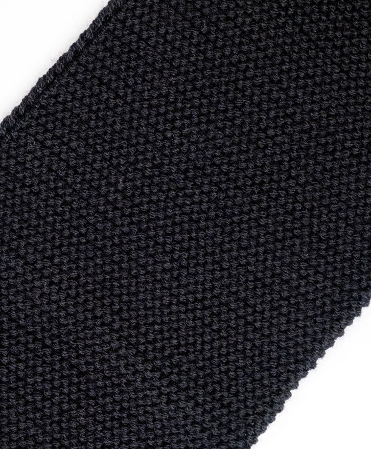 Foulard en laine mérinos noir - Foulard en laine mérinos noir