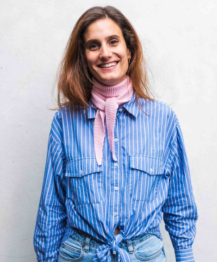 Foulard en laine mérinos rose pâle - Foulard en laine mérinos rose pâle