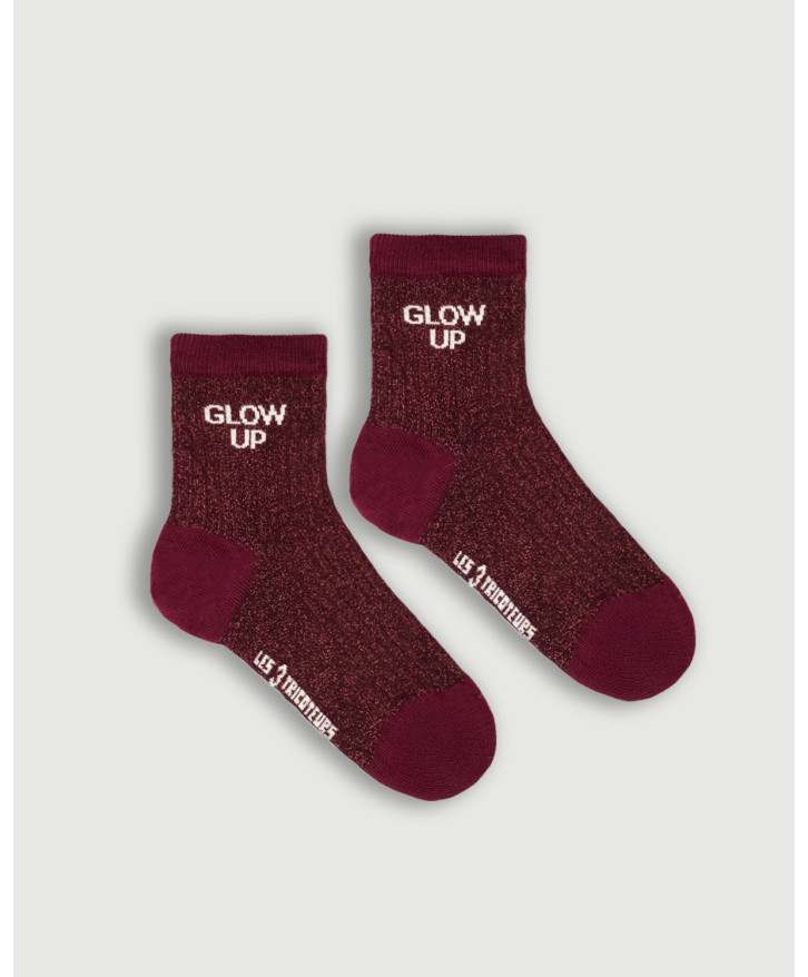 Chaussettes côtelées paillettes "Glow up" -