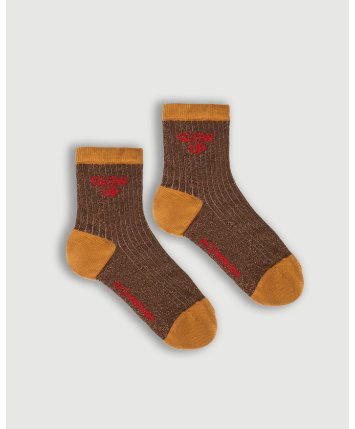Chaussettes côtelées paillettes "Glow up" - Chaussettes côtelées paillettes "Glow up"