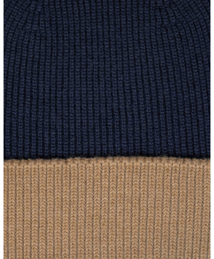 Bonnet bicolore cobalt - sable -