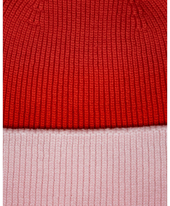 Bonnet bicolore coquelicot - rose -