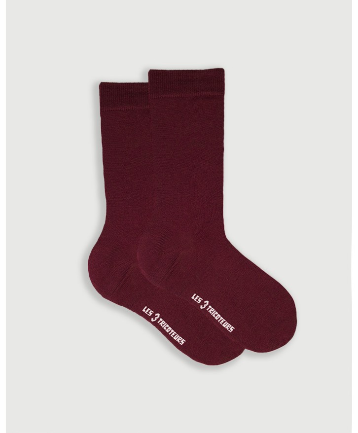 Pack 3 paires chaussettes hautes en laine mérinos