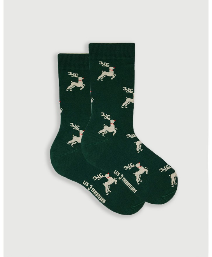 Chaussettes hautes motifs rennes