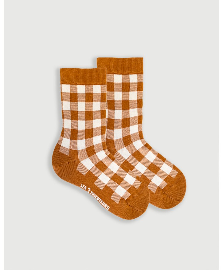 Chaussettes vichy fantaisie -