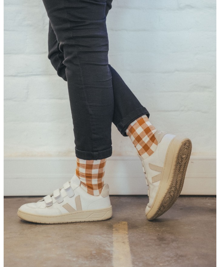 Chaussettes vichy fantaisie