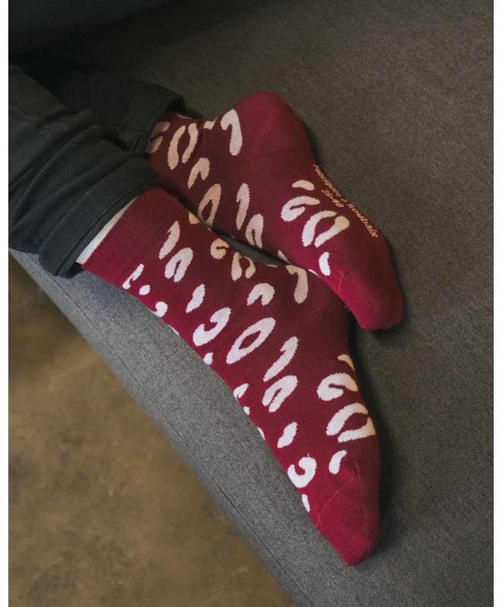 Chaussettes hautes léopard