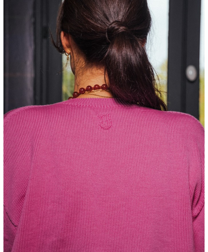 Pull mérinos uni femme -