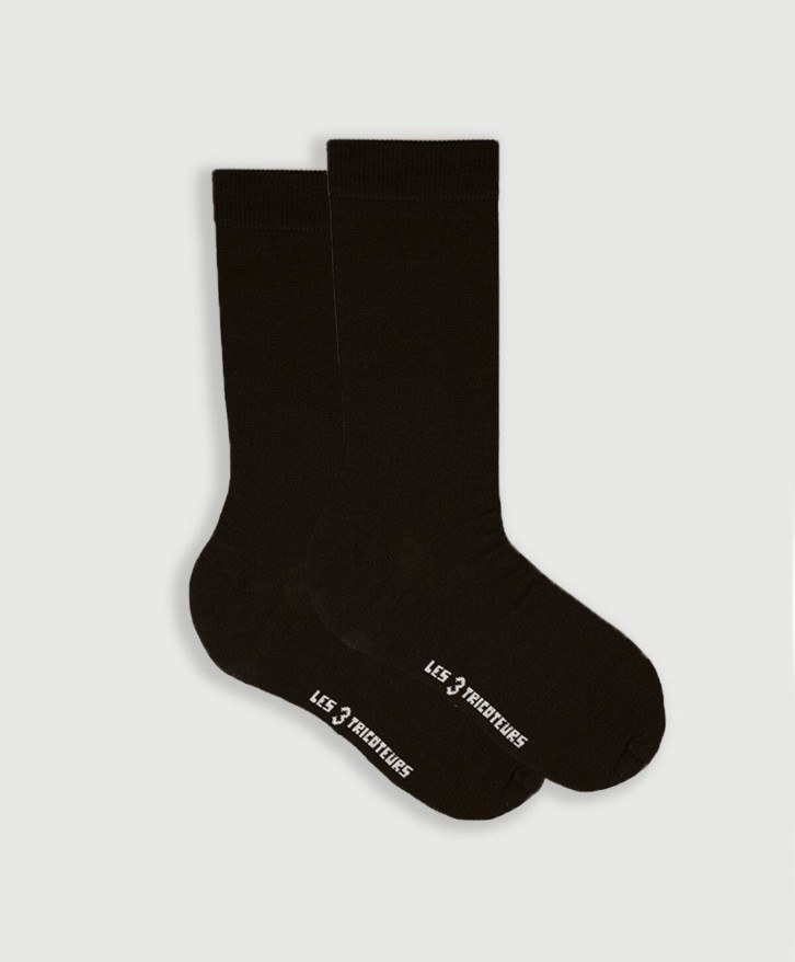 Pack 3 paires chaussettes hautes en laine mérinos -