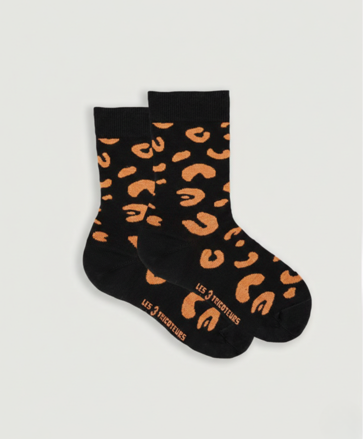 Chaussettes hautes léopard