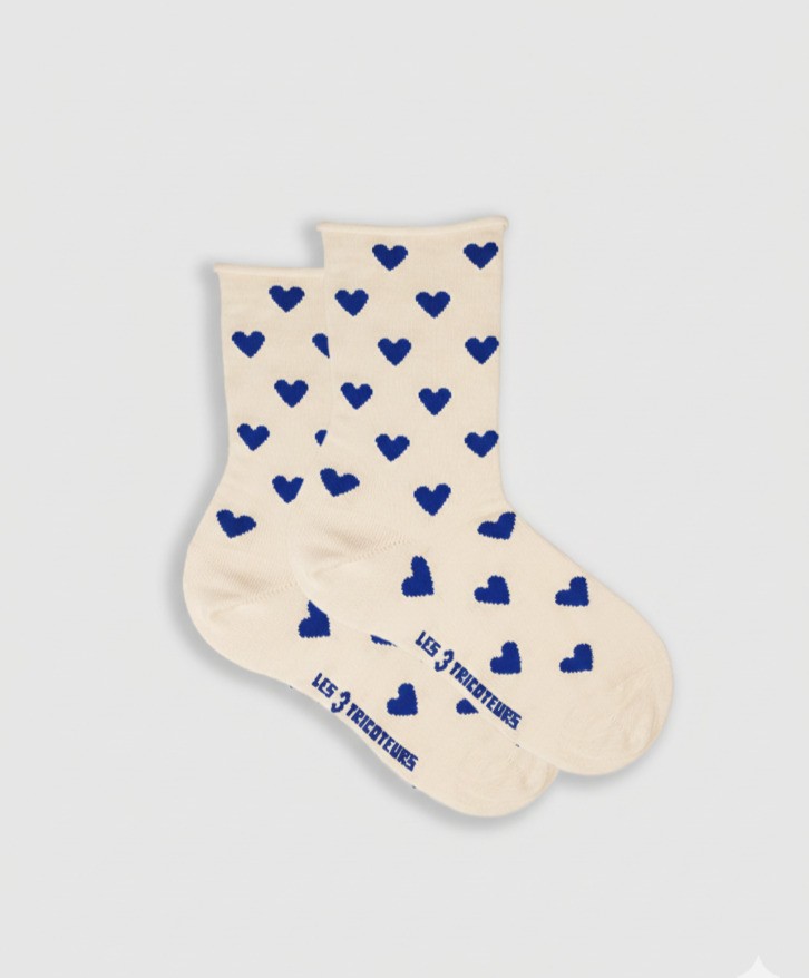 Chaussettes roulottées cœurs