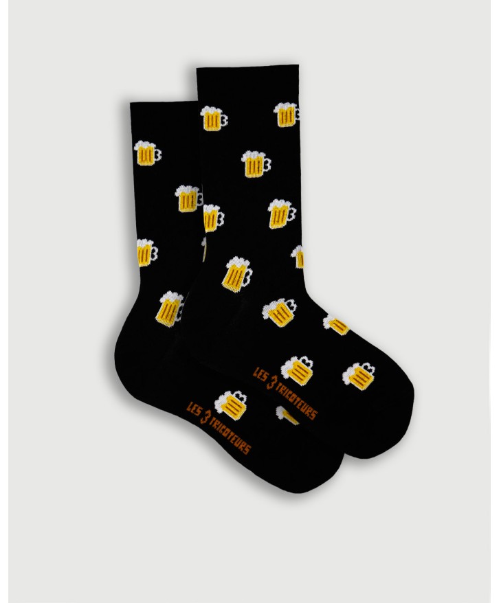 Chaussettes hautes motifs chope