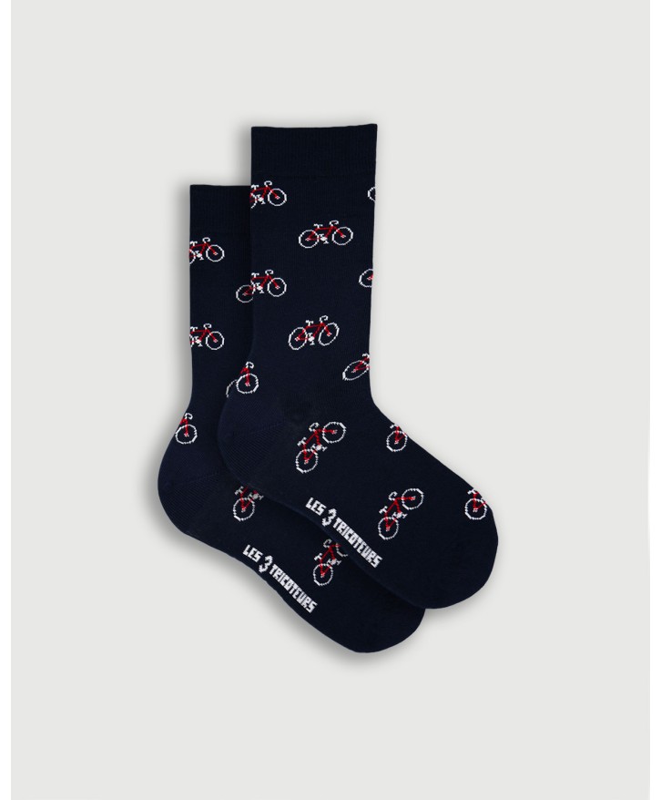 Chaussettes hautes motifs vélos -