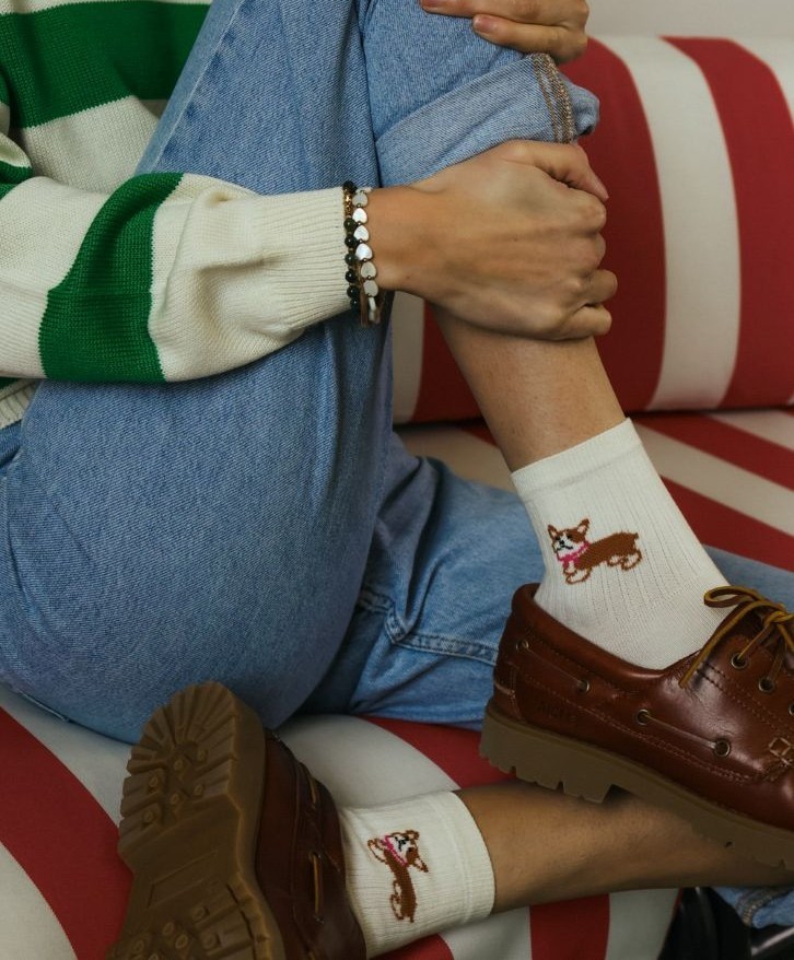Chaussettes mi-hautes corgi
