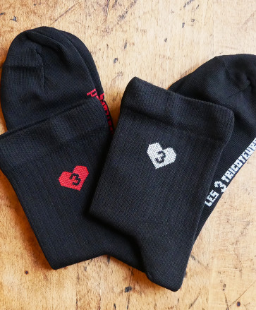 Chaussettes mi-hautes cœur -